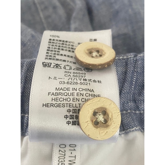 Tommy Bahama 100% Linen Two-Palm Drawstring Pants Blue Size Women's Sm Coastal - Picture 5 of 6